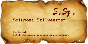 Solymosi Szilveszter névjegykártya