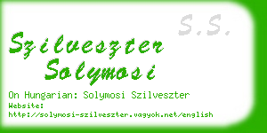 szilveszter solymosi business card